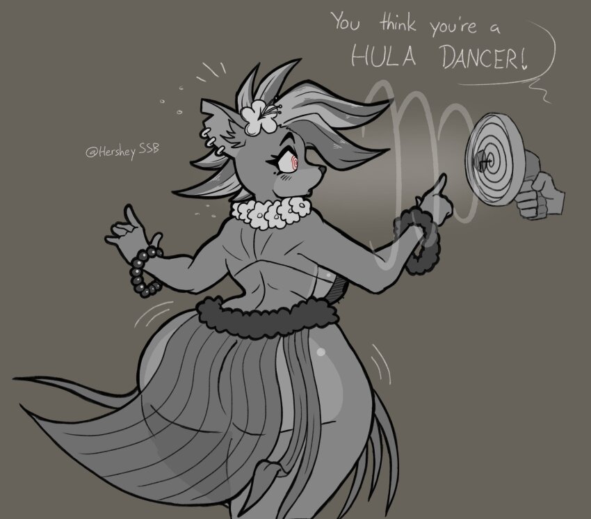 altered_common_sense ass bandicoot_girl blush bra bracelet brown_background crash_bandicoot_(series) dancing earrings femsub flower flower_in_hair furry hula_girl hypno_beam hypnotic_beam iamaneagle jewelry jimmy_neutron_(series) large_ass large_breasts loincloth necklace phantom_hand see-through short_hair signature simple_background spiral_eyes symbol_in_eyes tawna_bandicoot tech_control text