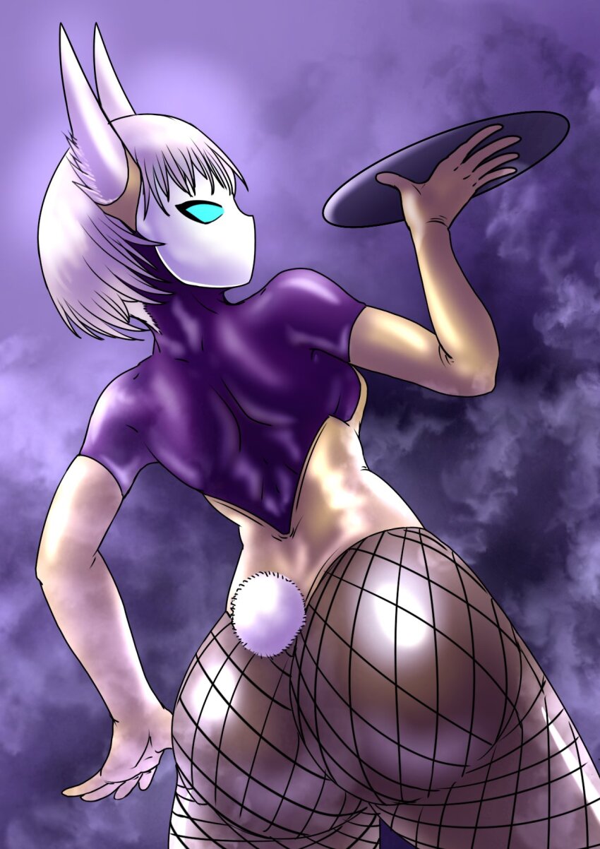 ass blue_eyes bunny_ears bunnysuit femsub fishnets from_behind mask mrbones2210 nia_(xenoblade) nintendo persona_(series) persona_5 possession shadow_bunny tagme tail white_hair xenoblade_chronicles xenoblade_chronicles_2