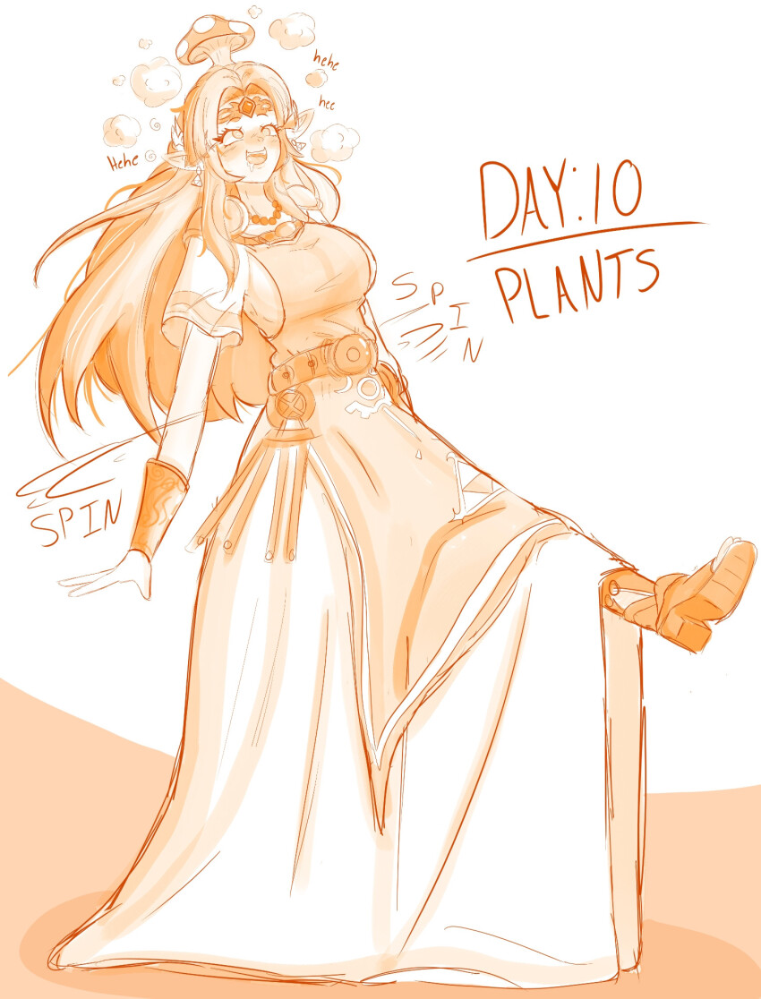 a_link_between_worlds a_singular_fish belt blush bracelet clothed collarbone confused dress drool earrings elf_ears emblem female_only femsub gameplay_mechanics happy_trance headdress hypnotized_walking hypnovember jewelry large_breasts long_hair long_skirt mushroom necklace nintendo open_mouth princess_zelda sandals shoulder_pads simple_background smile solo spiral_eyes super_smash_bros. the_legend_of_zelda unfocused_eyes white_background