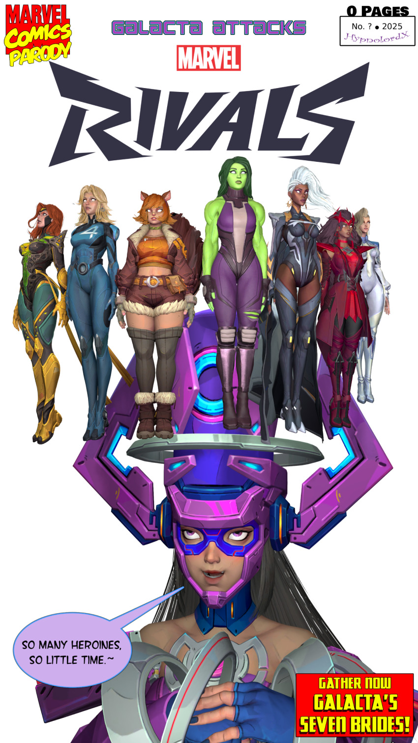 3d animal_ears blonde_hair brown_hair clothed cover dagger_(marvel) dark_skin dazed dialogue expressionless female_only femdom femsub floating galacta_(marvel) green_hair green_skin hypnolordx jean_grey long_hair marvel_comics marvel_rivals muscle_girl parody red_hair she-hulk short_hair source_filmmaker speech_bubble squirrel_girl squirrel_girl_(marvel) storm super_hero susan_storm tail text wanda_maximoff white_hair whitewash_eyes