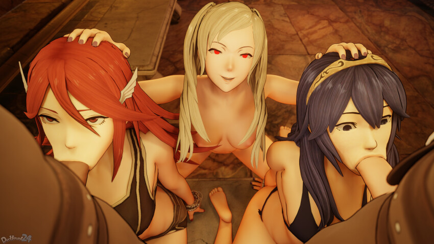 3d cordelia_(fire_emblem_awakening) dochaunt fellatio femdom femsub fire_emblem fire_emblem_awakening grima_(fire_emblem_awakening) hypnotized_dom lucina maledom nintendo nude possession rape robin_(fire_emblem_awakening)