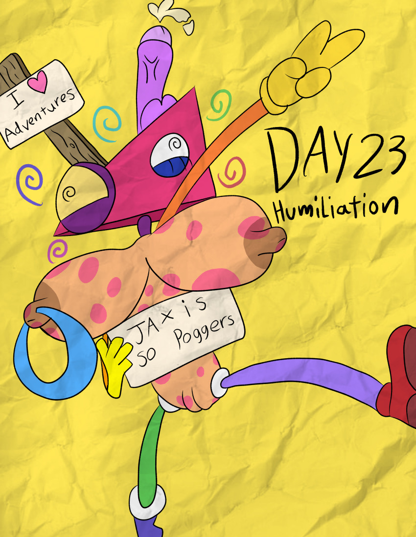 breasts cum happy_trance humiliation humor hypnovember nipple_piercing nipples nude penis pussy sign tcross the_amazing_digital_circus zooble