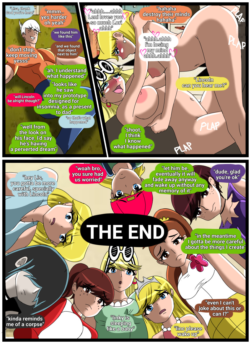 aged_up black_hair blonde_hair brown_hair censored comic dialogue dilane dream femsub glasses goth happy_trance lana_loud large_breasts leni_loud lincoln_loud lisa_loud lola_loud loli long_hair lori_loud loud_house luan_loud lucy_loud luna_loud lynn_loud maledom nipples nude sex short_hair text