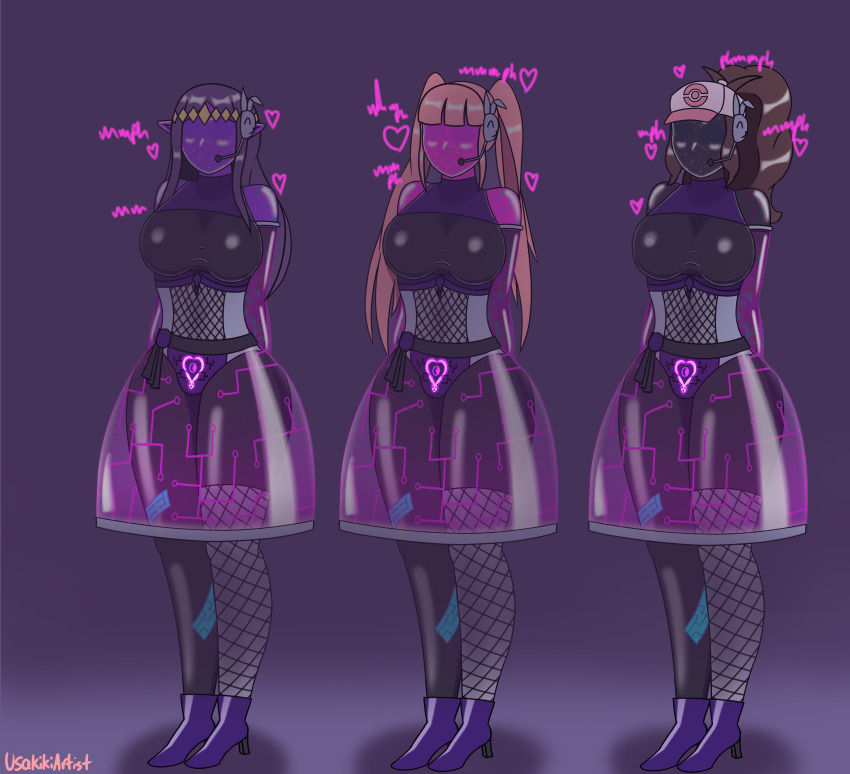 HypnoHub - a link between worlds bodysuit boots brown hair crotch ...