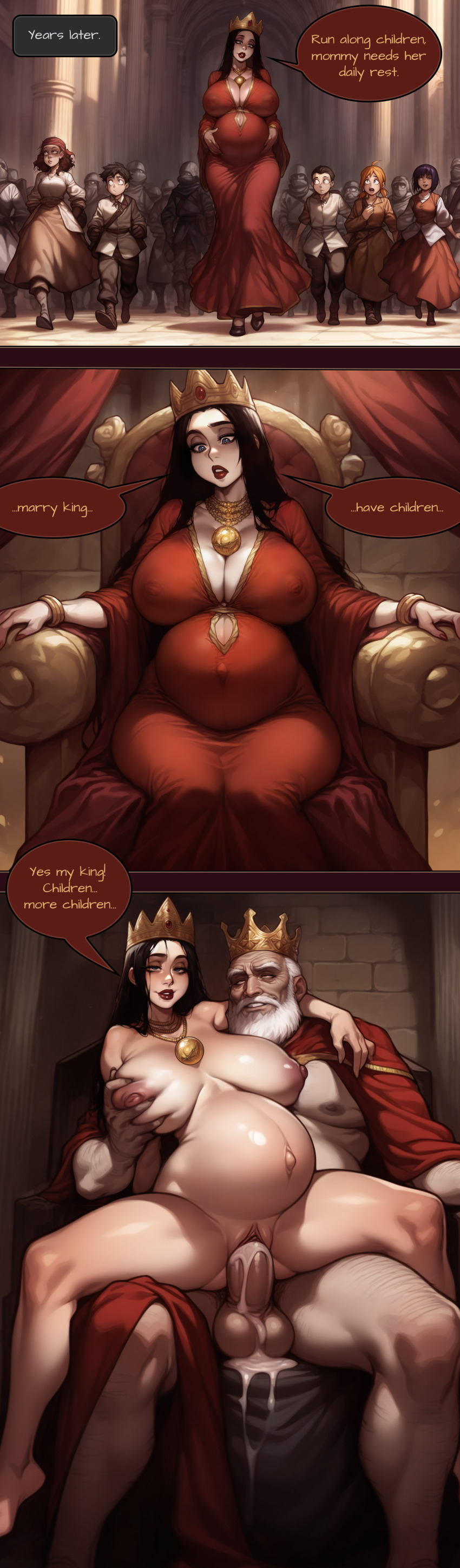 ai_art blue_eyes comic femsub hypnosisisgreat_(manipper) large_breasts pregnant princess sex stable_diffusion_(ai) text