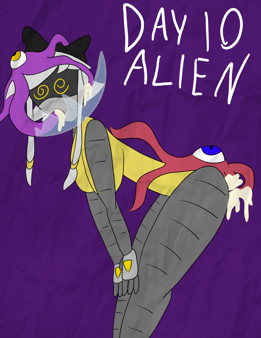 absurdres alien androgynous_dom blue_eyes brain_injection breasts cum cum_in_ass cum_in_ear cum_in_mouth cyn_(murder_drones) english_text femsub grey_hair hypnovember leaning_forward murder_drones parasite possession purple_background robot robot_girl sex simple_background spiral_eyes tcross tentacle_in_ear tentacle_in_mouth tentacle_sex tentacles text white_hair yellow_eyes