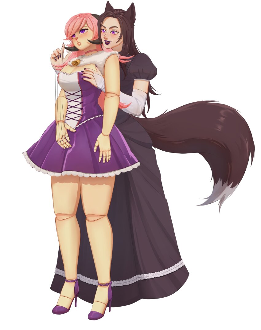 artist_request dazed dollification dress drool empty_eyes female_only femdom femsub original pink_hair puppet puppetization sayo_kaisuri_(sheepiesayo) sheep_girl virtual_youtuber