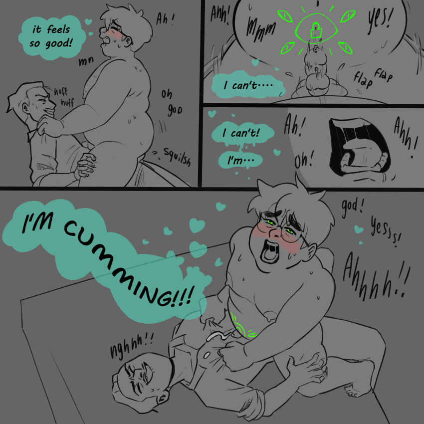 anal blush comic control_indicator cum elias_bouchard fat glasses maledom malesub martin_blackwood robin-just-horny the_magnus_archives yaoi