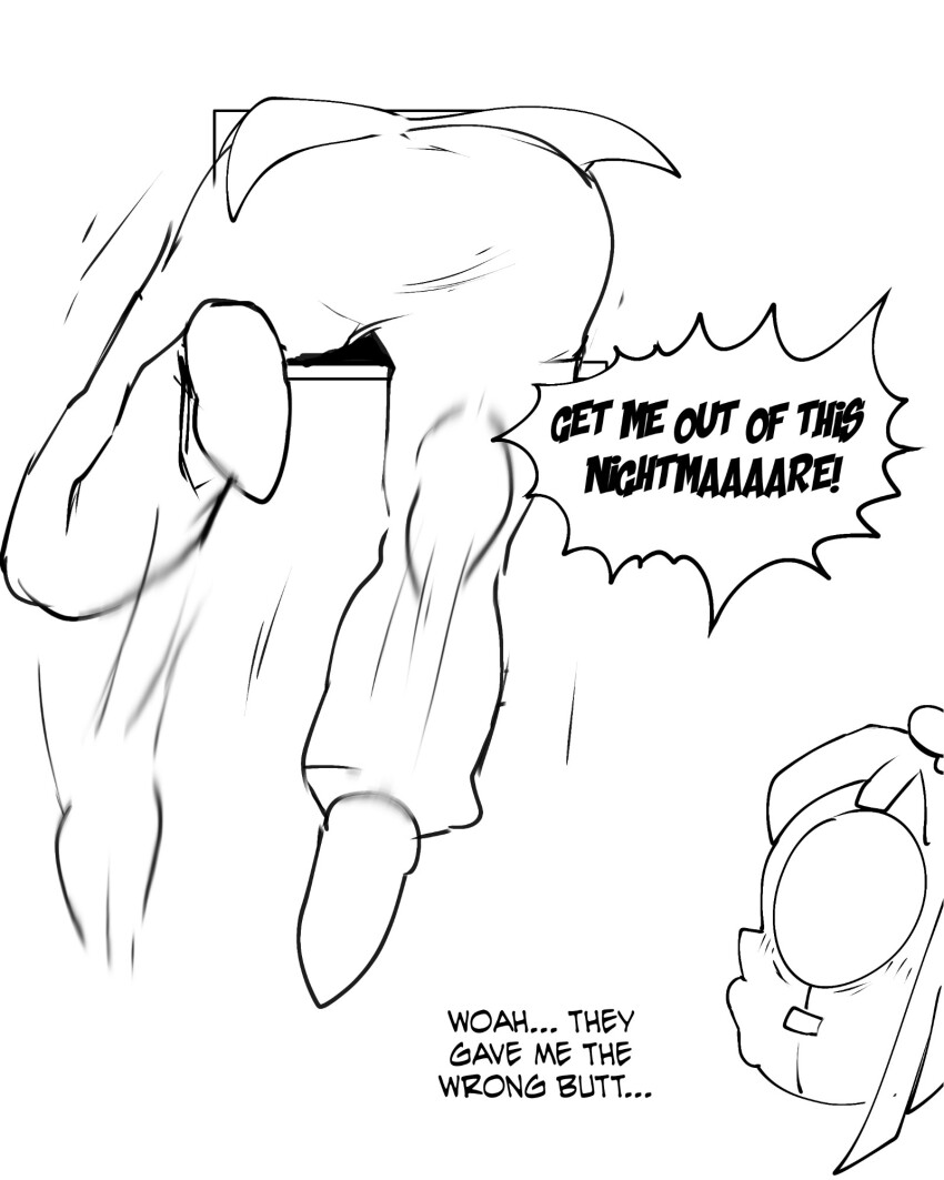 clothed dialogue english_text faetomi female_only femdom femsub humor multiple_girls original simple_background text white_background zombie