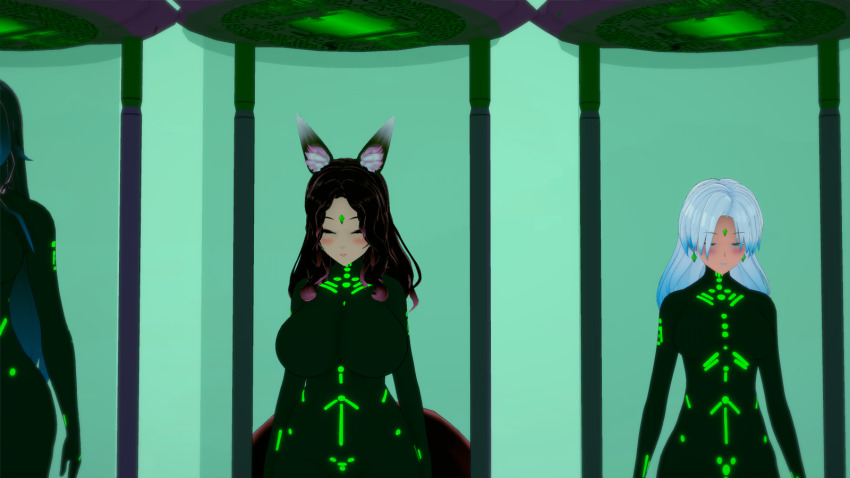 drone dronification microchip multiple_girls tech_control