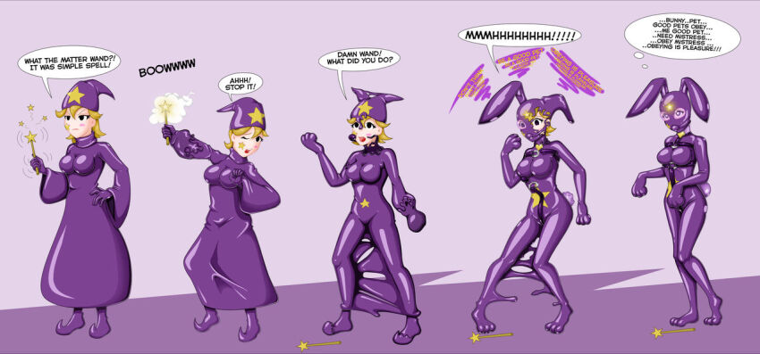 altered_common_sense alternate_costume animal_ears bodysuit bondage bunny_ears bunny_girl bunnysuit fake_animal_ears female_only femsub furry gag latex living_costume mask rosvo rubber symbol_in_eyes