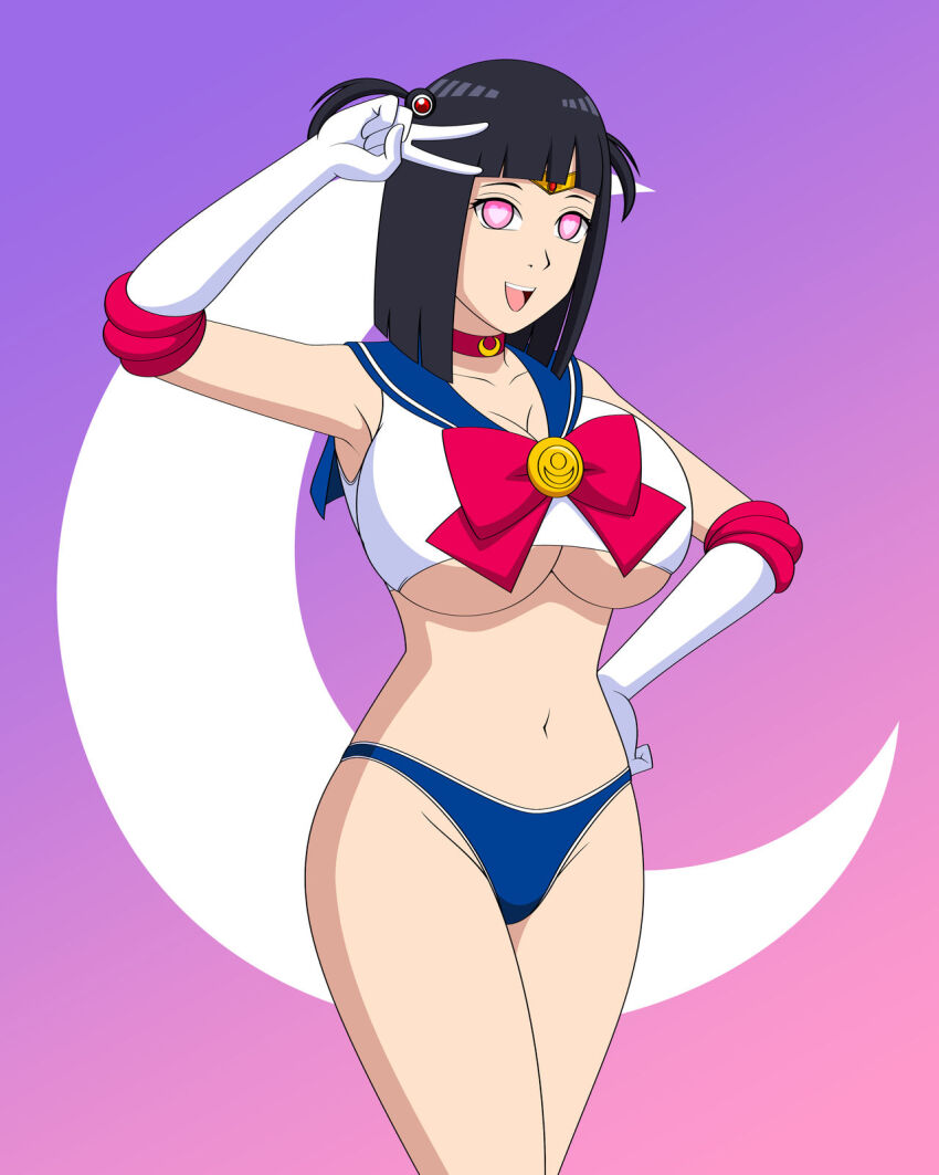 alternate_costume cosplay femsub happy_trance heart_eyes hinata_hyuuga jimryu large_breasts naruto_(series) sailor_moon_(series) smile