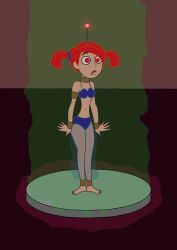 antenna cowledman dancer disney femsub harem_outfit hypnotic_accessory kim_possible kim_possible_(series) red_eyes red_hair sketch standing standing_at_attention tech_control traditional twintails western rating:Safe score:26 user:Grim