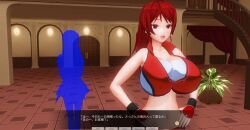 3d breasts custom_maid_3d_2 dialogue hand_on_hip kamen_writer_mc large_breasts long_hair mc_trap_town red_hair rina_(mc_trap_town) text translated rating:Explicit score:7 user:Cmhjunkie