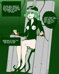 breast_expansion breasts chair comic corruption dialogue femsub green_eyes green_hair helmet hypnotic_accessory one_punch_man shishikasama short_hair small_breasts tatsumaki_(one_punch_man) tech_control text rating:Questionable score:89 user:Longma