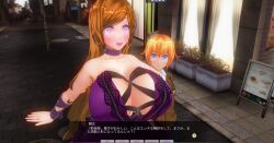 3d breasts choker clothed femsub kamen_writer_mc large_breasts purple_lipstick rika_(made_to_order) shota spiral_eyes symbol_in_eyes text translation_request rating:Questionable score:5 user:Amazingbrahjr