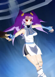 empty_eyes female_only femsub gloves happy_trance long_hair nikunouchi purple_hair red_eyes smile society_of_light solo twintails uniform wisteria yu-gi-oh! yu-gi-oh!_gx rating:safe score: user:darkbolt