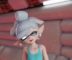  3d animated animated_gif ashen elf_ears female_only femsub glowing glowing_eyes happy_trance inkling jewelry marie_(splatoon) mole monster_girl nintendo open_mouth splatoon tentacles white_hair whitewash_eyes  rating:safe score: user:ashen