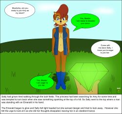  chipmunk_girl empty_eyes femsub furry nabs001 open_mouth sally_acorn sonic_the_hedgehog_(series) standing standing_at_attention text  rating:explicit score: user:oscar044