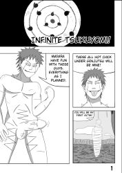 bottomless comic engrish erection greyscale hinata-hime male_only naruto_(series) nude penis short_hair text topless veins zetsu rating:Explicit score:14 user:hinata-hime