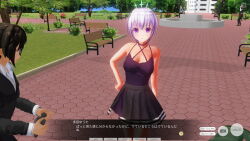 3d antenna blue_eyes body_control boots brown_hair business_suit dialogue dress dress_shirt empty_eyes expressionless glasses hitori humiliation multiple_girls original purple_eyes purple_hair remote_control short_hair tech_control text undressing rating:Questionable score:6 user:ihaveacuteturtle