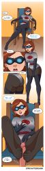  bodysuit comic elastigirl expressionless femsub footjob goggles helen_parr hypnotic_accessory pov pov_dom resisting strix super_hero tagme tech_control text the_incredibles  rating:explicit score: user:squidhat