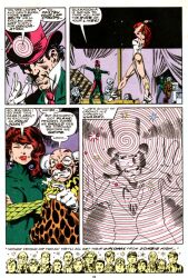 bare_legs breasts comic femsub high_heels large_breasts long_hair maledom marvel_comics official red_hair ringmaster she-hulk super_hero text western rating:Questionable score:7 user:AcidPanic