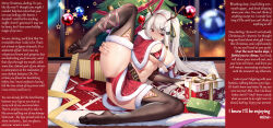 azur_lane barefoot bikini_top bragging breasts caption caption_only christmas cleavage clothed curvy dialogue feet female_only femdom formidable_(azur_lane) gloves grey_hair hourglass_figure huge_breasts jaaysiin_(manipper) large_breasts legs long_hair looking_at_viewer manip meion midriff miniskirt naughty_smile navel opera_gloves orgasm_denial panties pov pov_sub red_eyes skirt smile smug spread_legs text thick_thighs thighhighs thighs tied_hair tongue tongue_out twintails underwear upskirt white_hair  rating:questionable score: user:jaaysiin