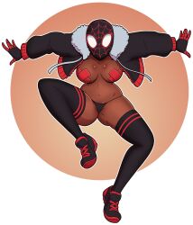 bimbofication coat femsub genderswap gloves marvel_comics mask miles_morales panties shoes socks spider-man_(series) tagme wrenzephyr2 rating:Questionable score:31 user:sonicfan150