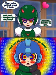 blush capcom coils comic dialogue femdom hypnotic_eyes malesub megaman megaman_(series) monster_girl naga_girl open_mouth ring_eyes robot snake_girl text thescaletrain viper_woman_(thescaletrain) rating:Safe score:32 user:Sleepyhead97