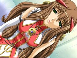 breasts brown_hair dazed empty_eyes expressionless female_only femsub large_breasts long_hair solo rating:Safe score:8 user:hypno