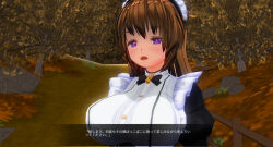 3d breasts brown_hair custom_maid_3d_2 female_only femdom femsub large_breasts maid purple_eyes sennoudaisuki text translated rating:Questionable score:3 user:YuriLover2