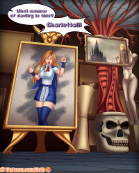 alternate_costume blonde_hair brauner breasts brown_hair castlevania charlotte_aulin comic corruption femsub inanimate_object jonathan_morris large_breasts long_hair maledom reit school_uniform skirt text thighhighs tie transformation rating:Explicit score:25 user:Mesmer
