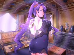 breasts daibouken!_yukeyuke_osawari_island danni68_(manipper) femdom large_breasts long_hair manip pendulum purple_hair twintails rating:questionable score: user:danni68