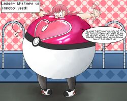 blush female_only inflatable inflation nintendo pokeball pokemon pokemon_heartgold_and_soulsilver solo text transformation whitney yuna-mere rating:Safe score:11 user:Sleepyhead97