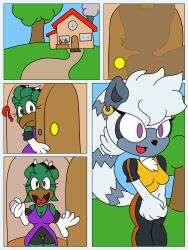 absurdres bird_girl female_only fleetway64 furry idw_comics lemur_girl open_mouth smile sonic_the_hedgehog_(series) tangle_the_lemur rating:questionable score: user:fnas