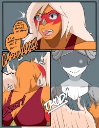 absurdres breasts comic dialogue evil_smile female_only femdom femsub inuyuru jasper large_breasts pearlification smile steven_universe text western white_diamond white_pearl rating:Explicit score:20 user:Neeckin