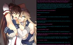 blonde_hair bondage breasts caption drool femdom femsub groping iowa_(kantai_collection) kantai_collection large_breasts long_hair manip mind_break nobody67_(manipper) open_mouth resisting symbol_in_eyes text tongue tongue_out topless wangphing yamato_(kantai_collection) yuri rating:Explicit score:167 user:Nobody67