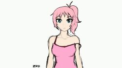  animated animated_gif blue_eyes breasts cleavage crystal_(zko) dazed empty_eyes female_only femsub finger_snap large_breasts open_mouth original ponytail pov pov_dom simple_background sleep_command sleepyowl_(colorist) tank_top zko  rating:safe score: user:sleepyowl