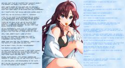  absurdres bare_legs blue_eyes brain_drain breasts caption cleavage consensual drugged femdom idolmaster_cinderella_girls legs lollipop male_pov malesub manip ponta pov pov_sub refon_(manipper) shiki_ichinose tagme text the_idolm@ster  rating:safe score: user:refon