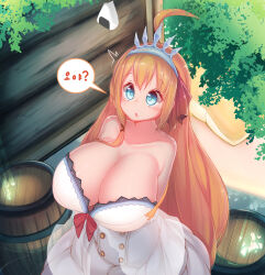 blue_eyes breasts crown dress femsub huge_breasts jewelry large_breasts long_hair msstem1899 pecorine princess_connect!_re_dive text translation_request wedding_dress rating:Questionable score:8 user:Mattlau04