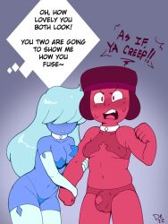 blue_hair blue_skin breasts collar dezz dialogue femdom femsub futanari futasub gloves large_breasts long_hair open_mouth opera_gloves red_eyes red_hair red_skin resisting ruby_(steven_universe) sapphire_(steven_universe) short_hair steven_universe sweat text western white_diamond rating:Questionable score:63 user:Zelamir