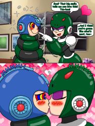 blush capcom closed_eyes coils comic dialogue femdom happy_trance kaa_eyes kissing malesub megaman megaman_(series) monster_girl naga_girl ring_eyes smile snake_girl text thescaletrain viper_woman_(thescaletrain) rating:Questionable score:32 user:Sleepyhead97