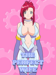 bodysuit breasts collar comic empty_eyes female_only femsub grey_eyes jimryu large_breasts mizuho_kazami please_teacher! purple_hair red_hair robot robotization short_hair standing standing_at_attention tech_control text rating:Questionable score:135 user:StepfordCrimson