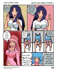 all_fours bottomless cat_girl comic empty_eyes femsub furry gallie_(niceguy) idpet lei_(idpet) nude original pet_play red_eyes red_hair tail text topless xiana_(niceguy) rating:Explicit score:6 user:IDPet