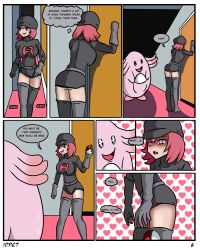 bottomless breasts chansey comic empty_eyes evil_smile expressionless femsub hat heart heart_eyes hypnotic_eyes idpet nintendo no_panties nude pink_hair pokeball pokemon pokemon_heartgold_and_soulsilver smile split_personality symbol_in_eyes team_rocket team_rocket_grunt text topless whitney rating:Questionable score:37 user:IDPet