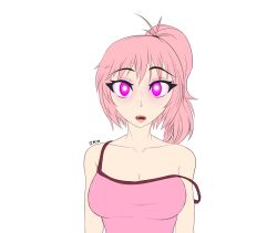 bare_shoulders breasts cleavage clothed collarbone crystal_(zko) female_only femsub glowing glowing_eyes large_breasts long_hair original pink_eyes pink_hair ponytail solo zko rating:Safe score:59 user:Jabberwocky