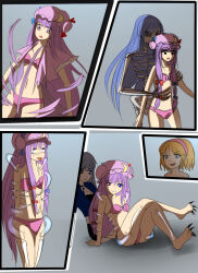alice_margatroid barefoot blush bra eye_roll female_only femdom femsub ghost hat heterochromia kimujo_world long_hair open_mouth original panties patchouli_knowledge possession purple_hair short_hair skeleton tongue tongue_out touhou transformation underwear rating:Questionable score:30 user:TheGoodShank