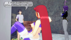 ahegao arcade_game black_hair breasts bunny_ears carrot clothed dc_comics dialogue dogdog english_text femsub floating glasses goth green_eyes grey_eyes grey_skin heart maledom nipples nude purple_eyes purple_hair raven red_hair spread_legs starfire text time_stop tongue tongue_out torn_clothes rating:Explicit score:1 user:Bootyhunter69