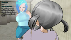 3d 3d_custom_girl blue_hair grey_hair humor julienx manip text theheckle_(manipper) rating:Questionable score:9 user:theheckle